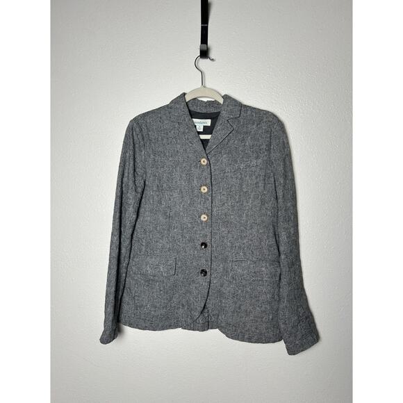Sundance Womens Blazer Linen Blend Gray Minimalist Quiet Luxury Capsule Size Med - Picture 1 of 8
